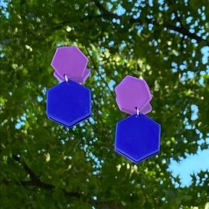 Polymer clay earrings.